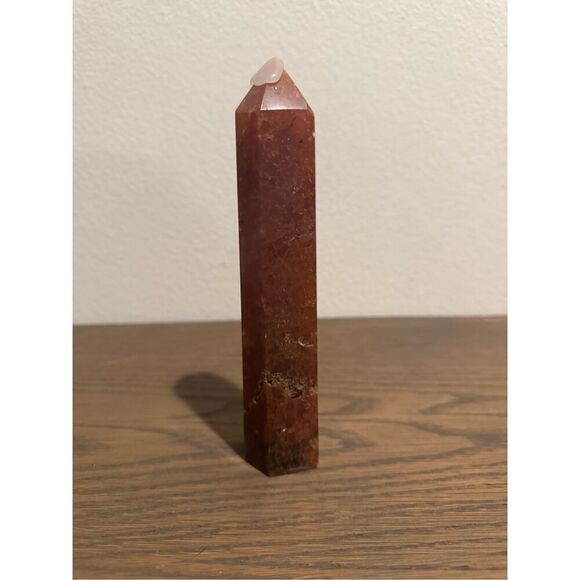 Strawberry quartz tower crystal natural gemstone tall - Picture 1 of 7